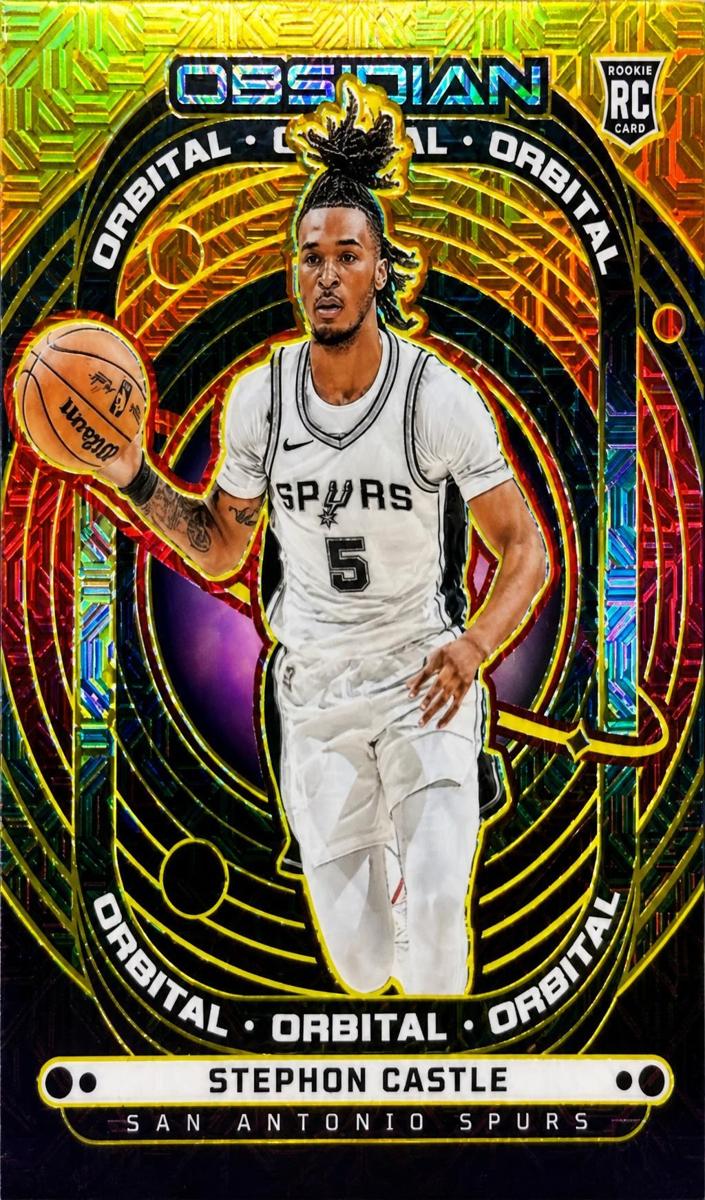 2024 Panini Obsidian Basketball Electric Etch Molten Mojo Stephon Castle #5