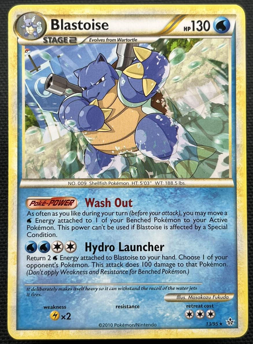2010 Pokemon HeartGold & SoulSilver Unleashed Blastoise #13 PSA 9