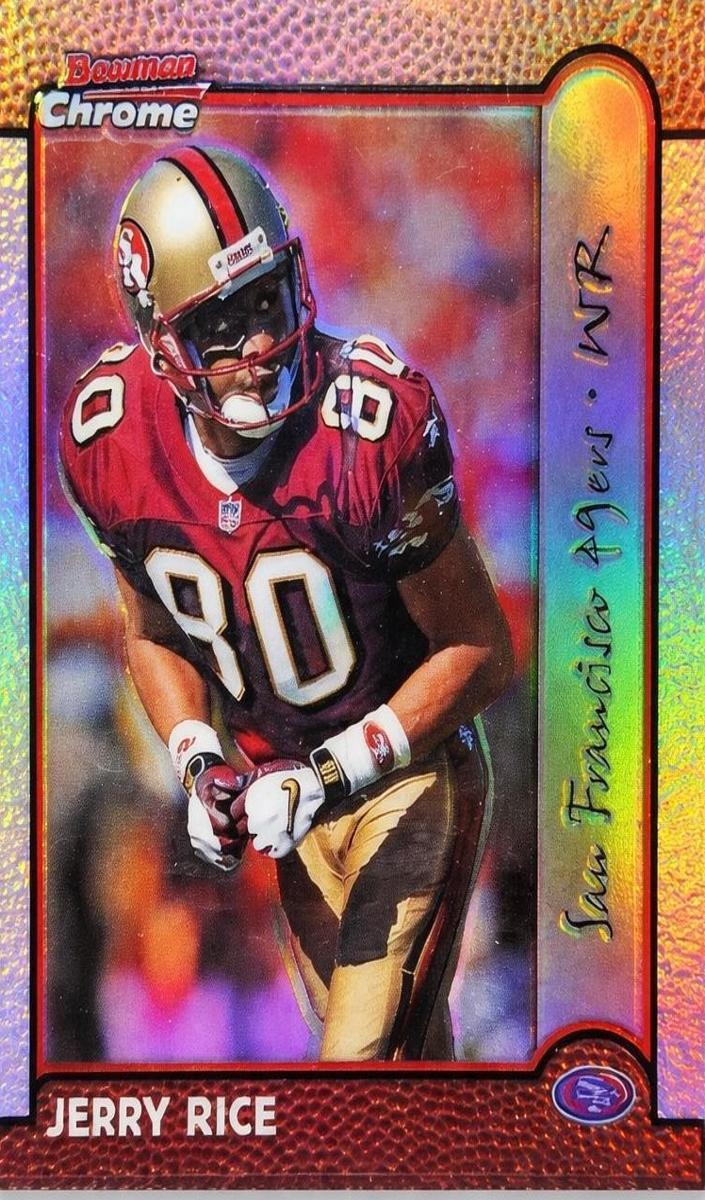 1999 Bowman Chrome Football Refractor Jerry Rice #120