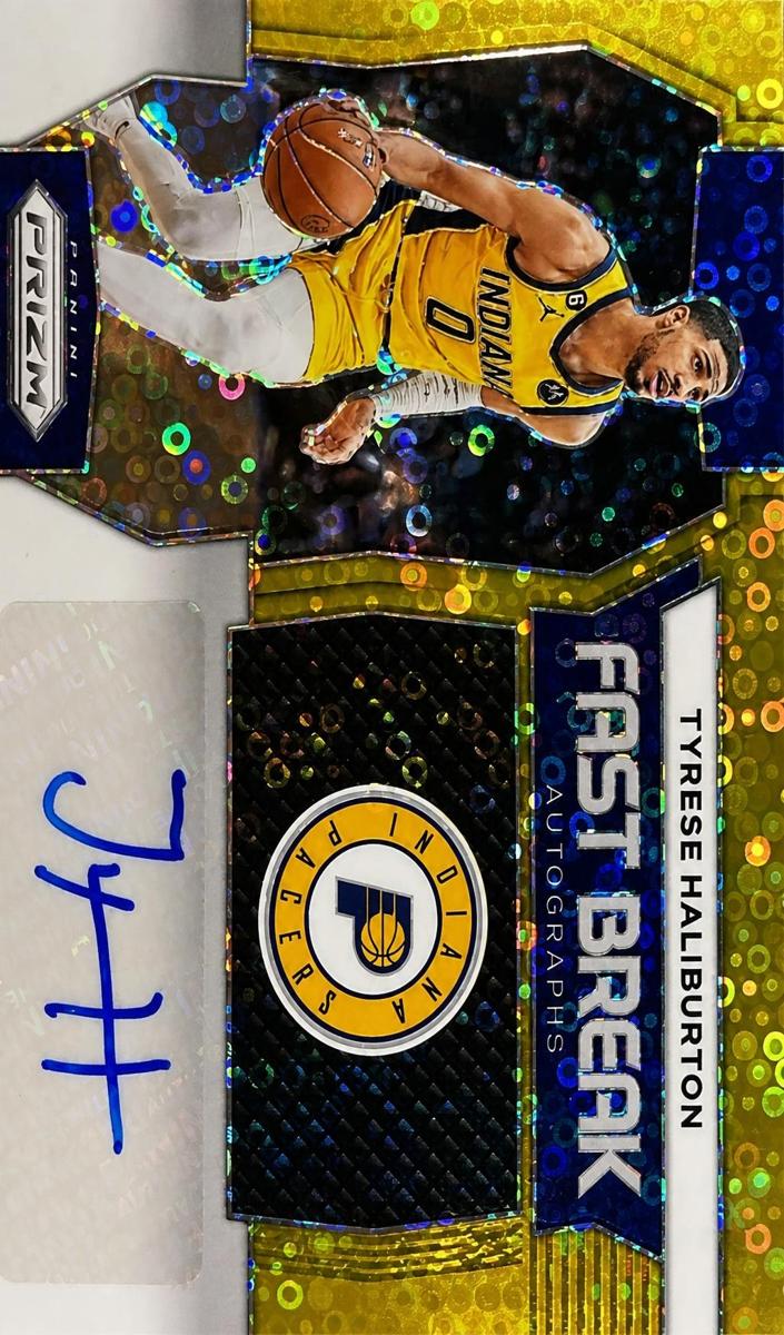 2023 Panini Prizm Basketball Gold Tyrese Haliburton #FB-THI PSA 8.5