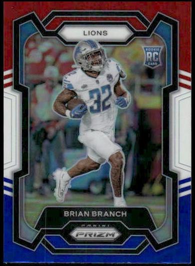 2023 Panini Prizm Football Red White Blue Brian Branch #328 PSA 9