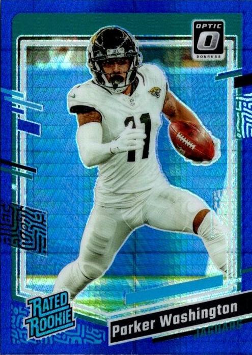 2023 Donruss Optic Football Blue Hyper Parker Washington #254
