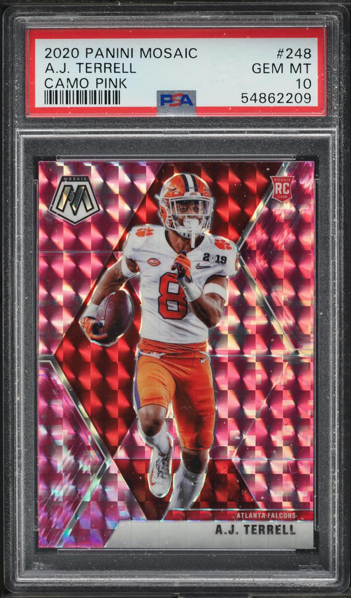 2020 Panini Mosaic Football Mosaic Camo Pink A.J. Terrell #248