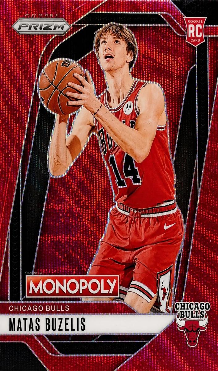 2024 Panini Prizm Monopoly Basketball Red Millionaire Shimmer Matas Buzelis #12
