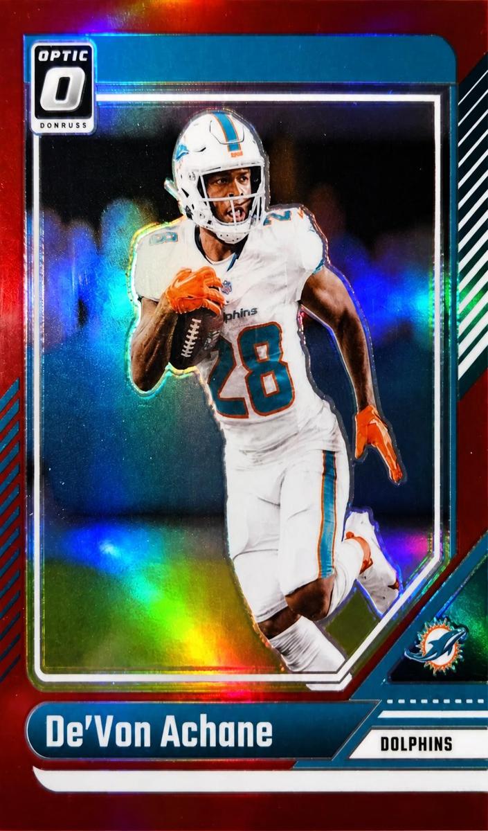 2024 Donruss Optic Football Red De'Von Achane #122