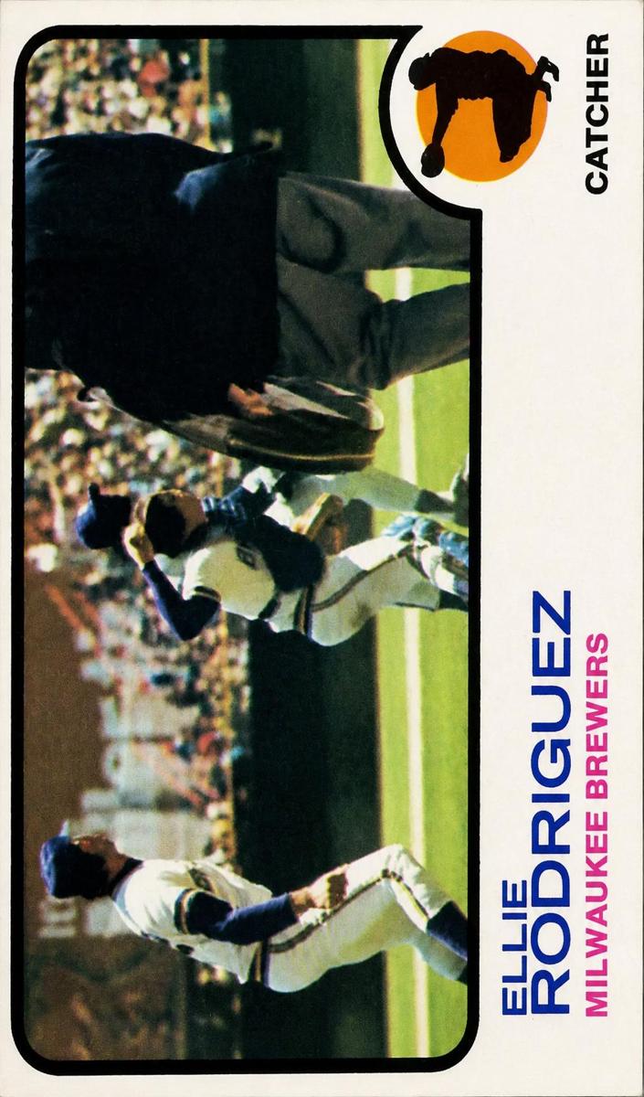 1973 Topps Baseball Photo is Paul Ratliff Ellie Rodriguez #45
