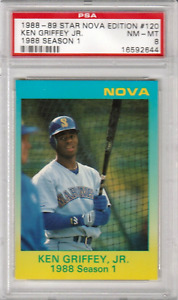 1988 Star Nova Baseball 1988 Season 1 Ken Griffey Jr. #120 PSA 8