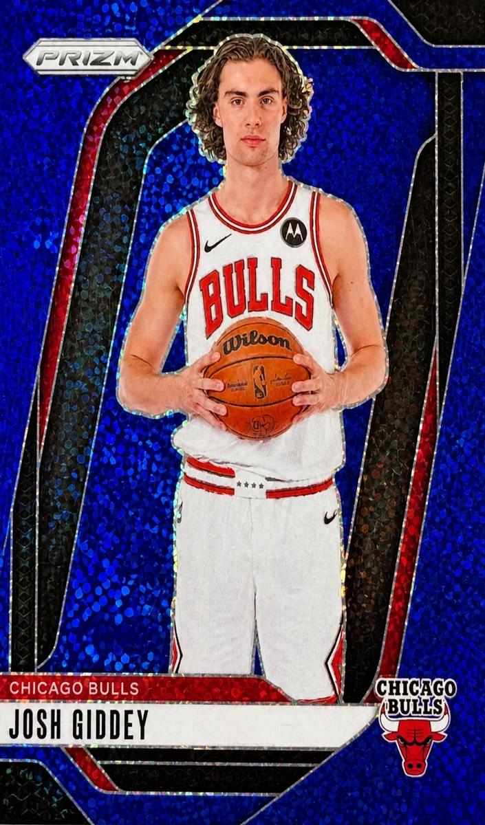 2024 Panini Prizm Basketball Blue Sparkle Josh Giddey #112