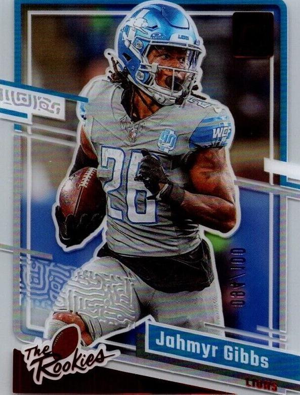 2023 Panini Clearly Donruss Football Red Jahmyr Gibbs #3