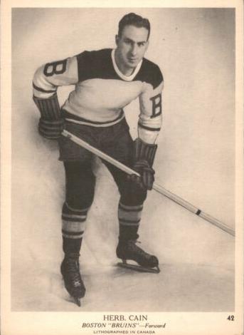 1939 O-Pee-Chee V301-1 Hockey Herb Cain #42
