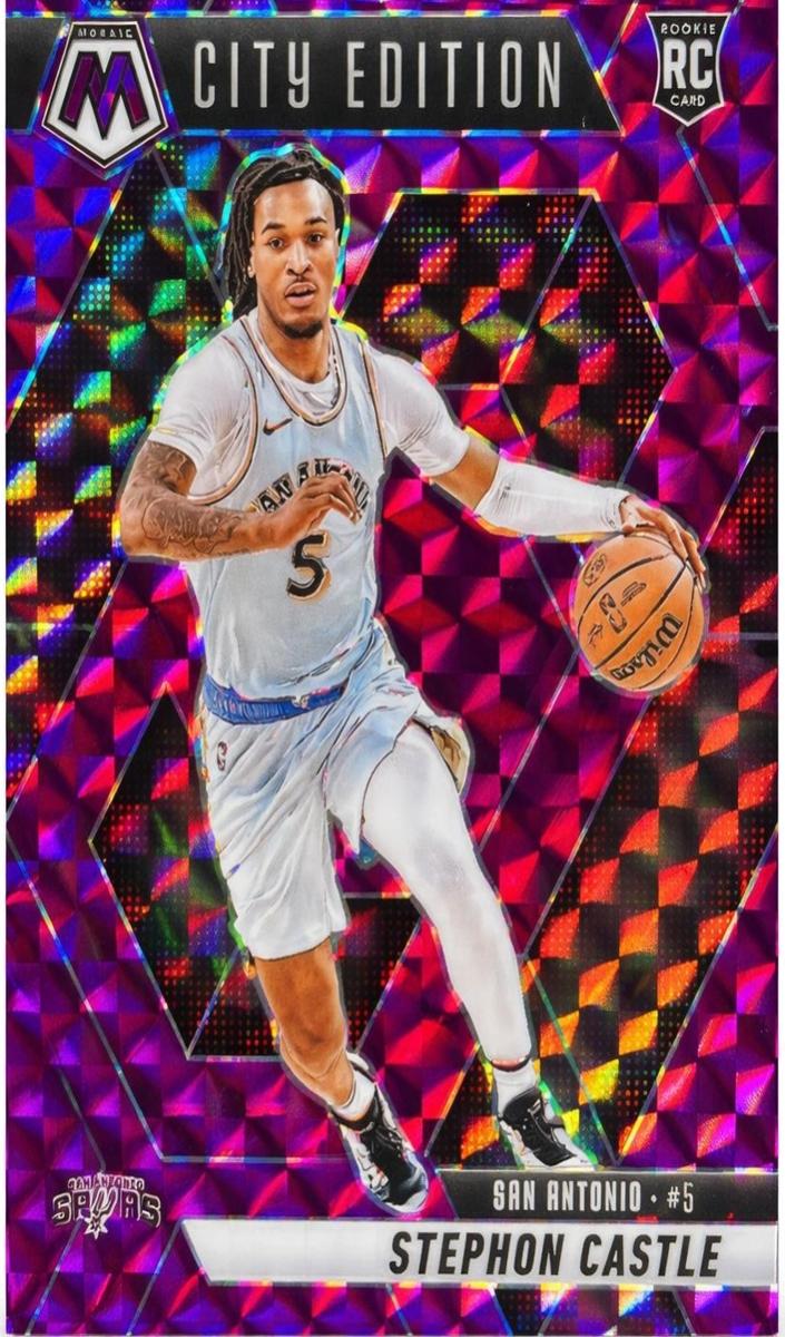 2024 Panini Mosaic Basketball Purple Stephon Castle #290 PSA 8