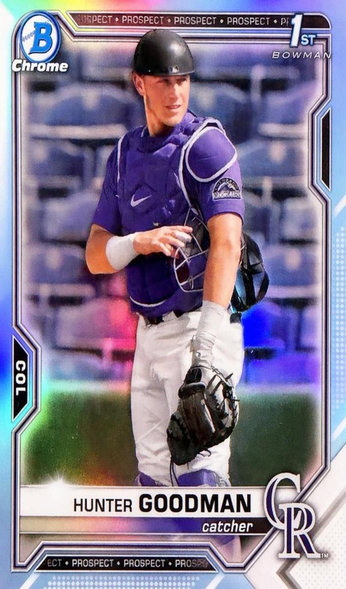 2021 Bowman Draft Chrome Baseball Sky Blue Hunter Goodman #BDC-66