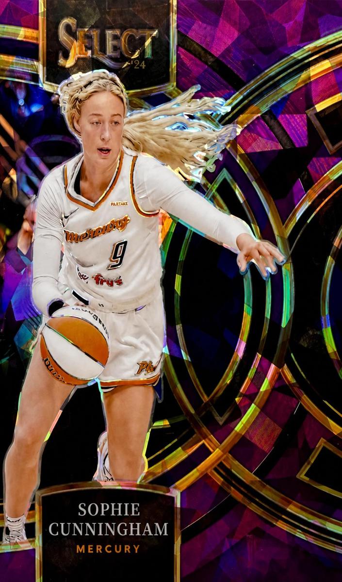 2024 Panini Select WNBA Basketball Purple Ice Sophie Cunningham #196 SGC 10
