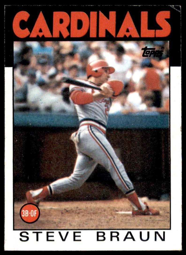 1986 Topps Baseball Steve Braun #631 PSA 9