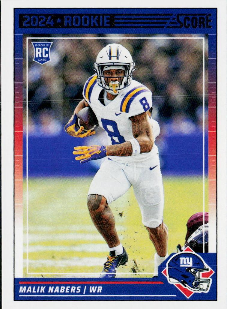 2024 Panini Score Football Malik Nabers #306 PSA 9