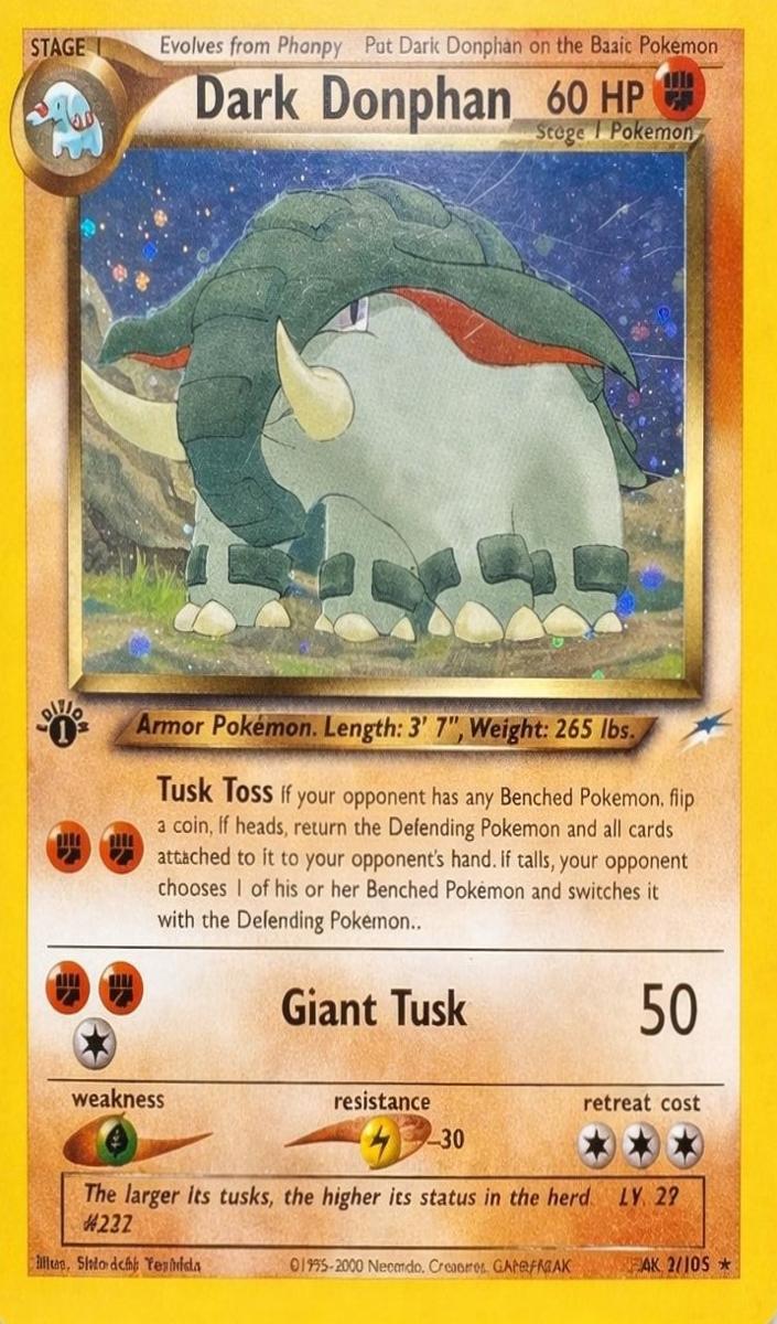 2002 Pokemon Neo Destiny 1st Edition Dark Donphan #3