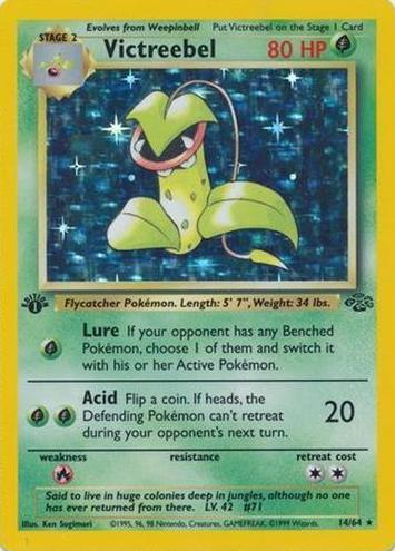 1999 Pokemon Jungle 1st Edition Victreebel #14 PSA 9