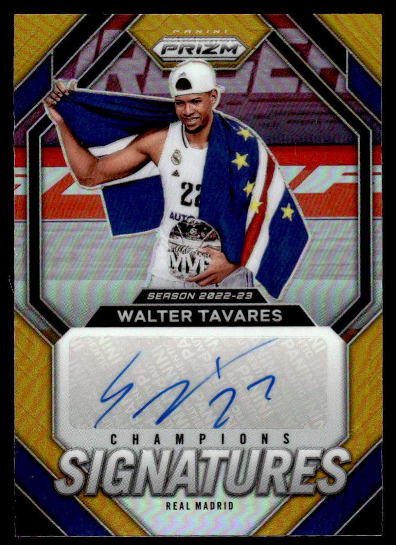 2023 Panini Prizm Turkish Airlines EuroLeague Basketball Gold Walter Tavares #CS-TVS