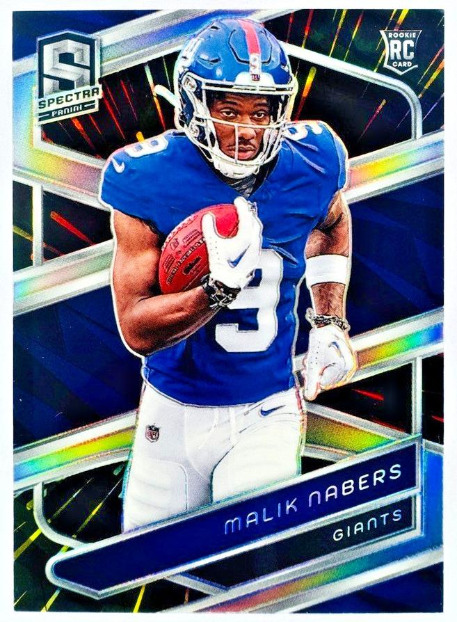 2024 Panini Spectra Football Hyper Malik Nabers #5 PSA 9