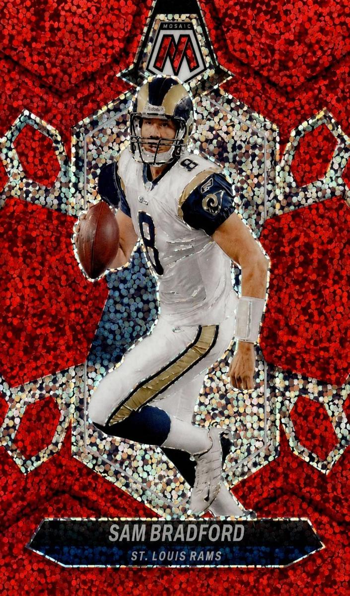 2024 Panini Mosaic Football Red Sparkle Sam Bradford #242