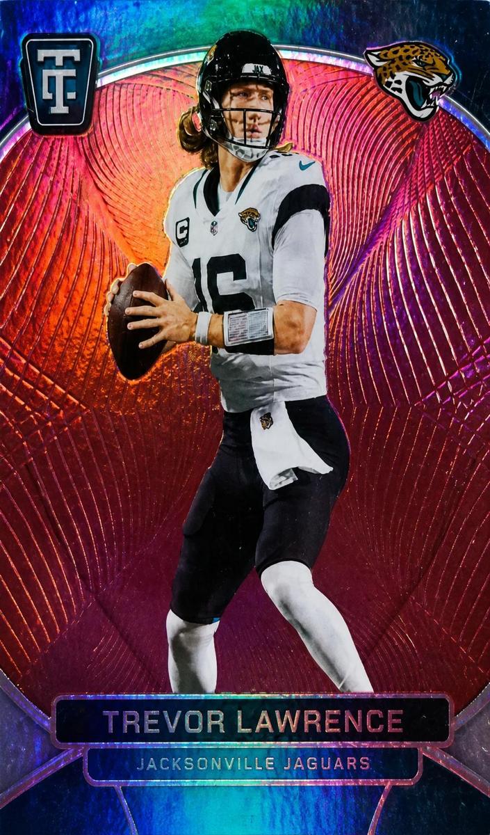 2024 Panini Totally Certified Football Mirror Platinum Red Die Cut Trevor Lawrence #40