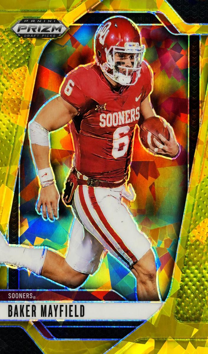 2025 Panini Prizm Draft Picks Football Gold Ice Baker Mayfield #187