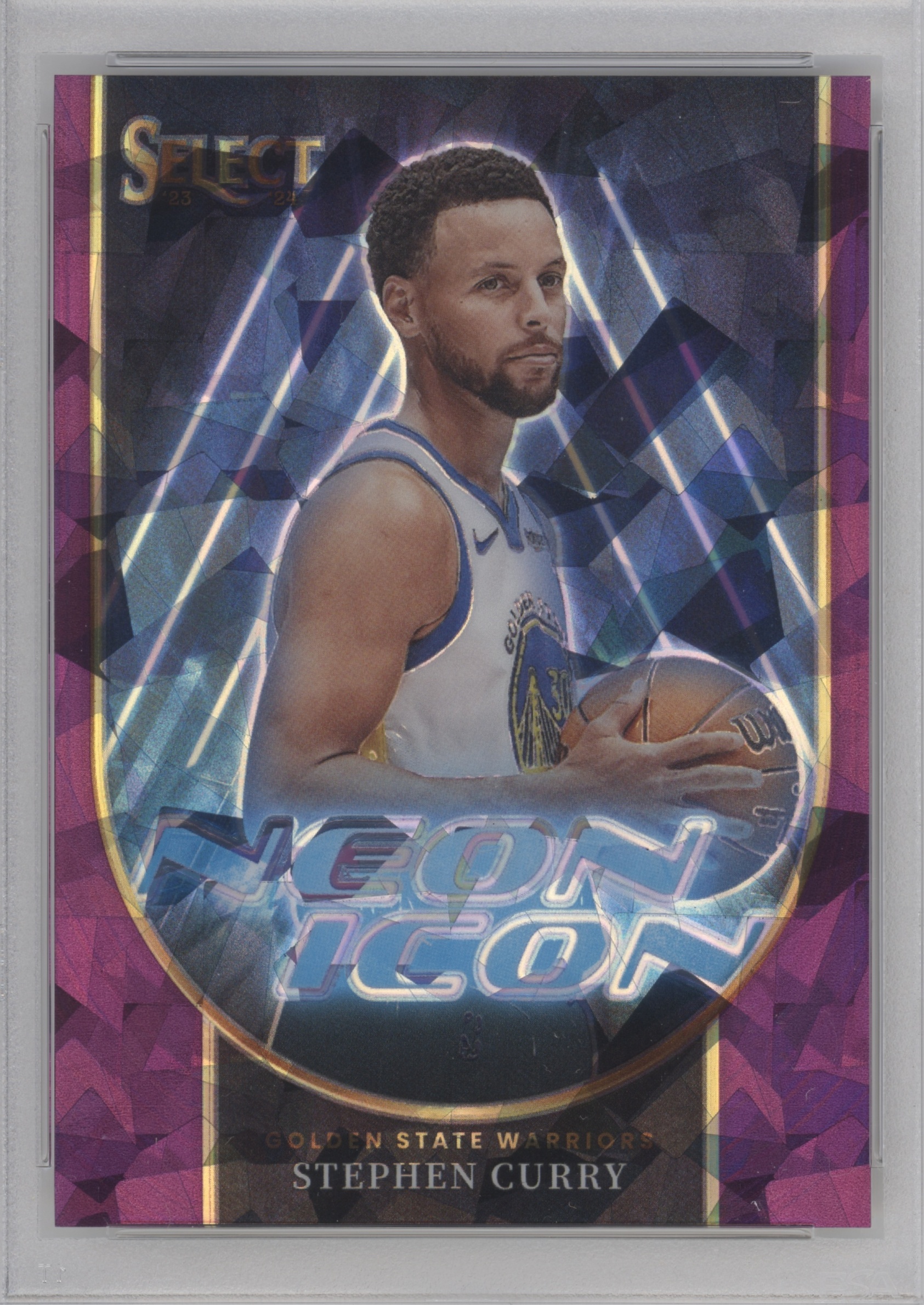 2023 Panini Select Basketball Purple Cracked Ice Stephen Curry #4