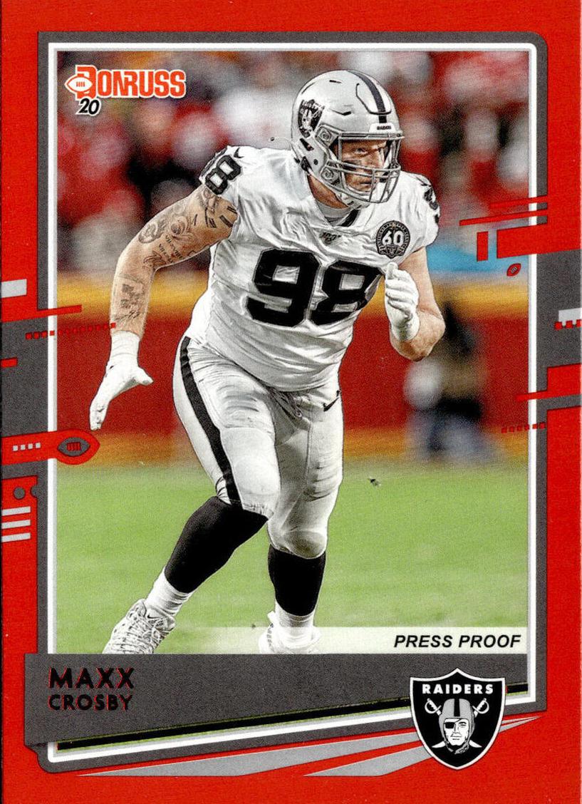 2020 Panini Donruss Football Press Proof Red Maxx Crosby #201