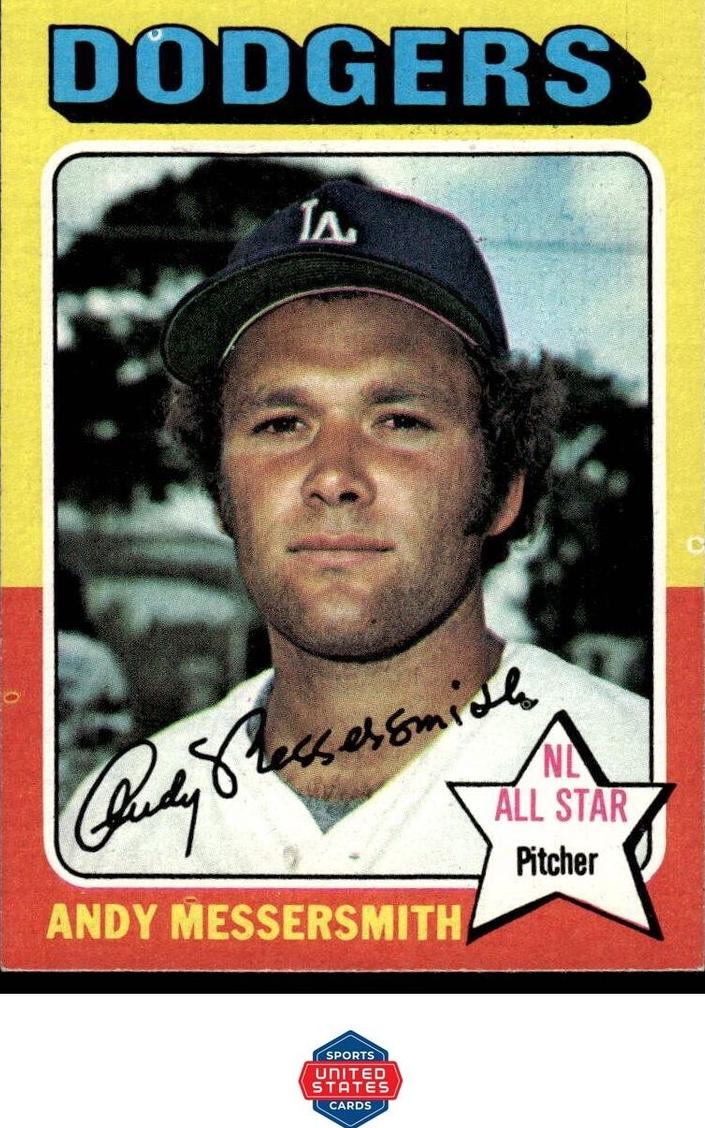 1975 Topps Baseball Andy Messersmith #440 PSA 8.5