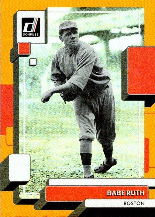 2022 Panini Donruss Baseball Orange Holo Babe Ruth #229