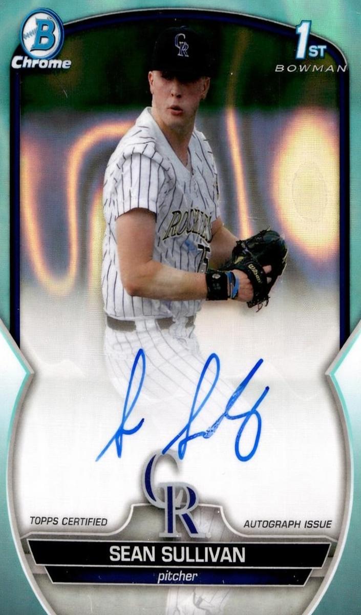 2023 Bowman Draft Chrome Baseball Aqua Lava Sean Sullivan #CDA-SS PSA 9