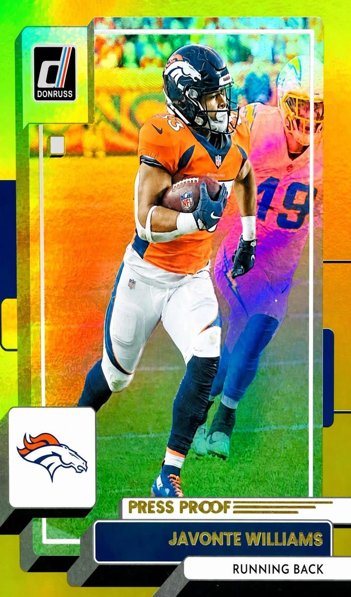 2022 Panini Donruss Football Press Proof Premium Javonte Williams #266