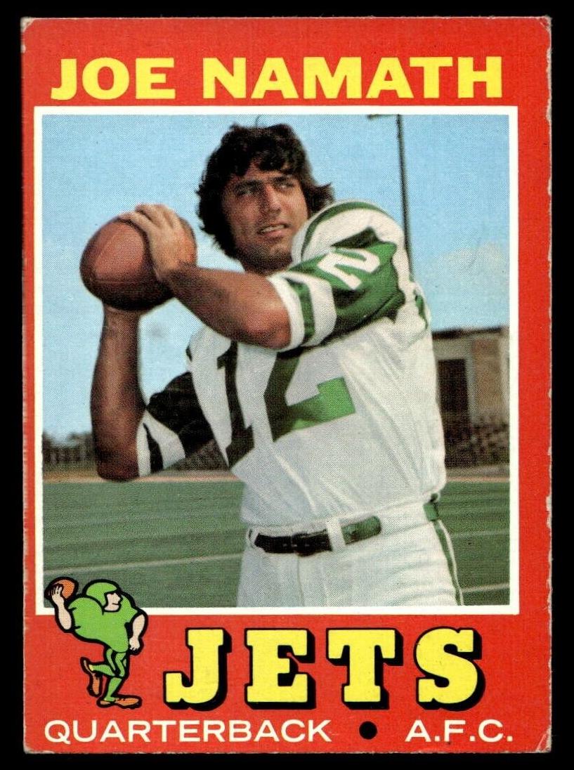 1971 Topps Football Joe Namath #250 RAW Ungraded