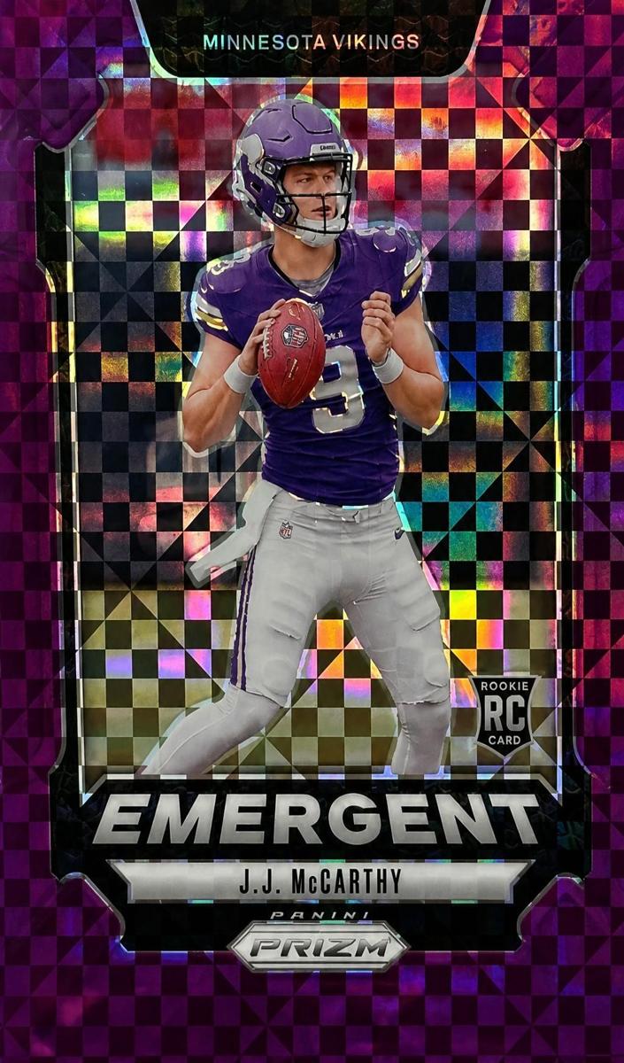 2024 Panini Prizm Football Purple Power J.J. McCarthy #19