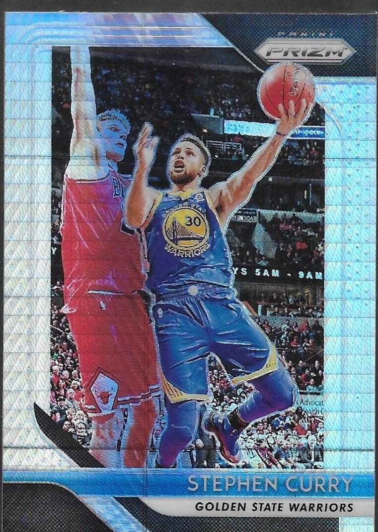 2018 Panini Prizm Basketball Hyper Stephen Curry #222 PSA 9