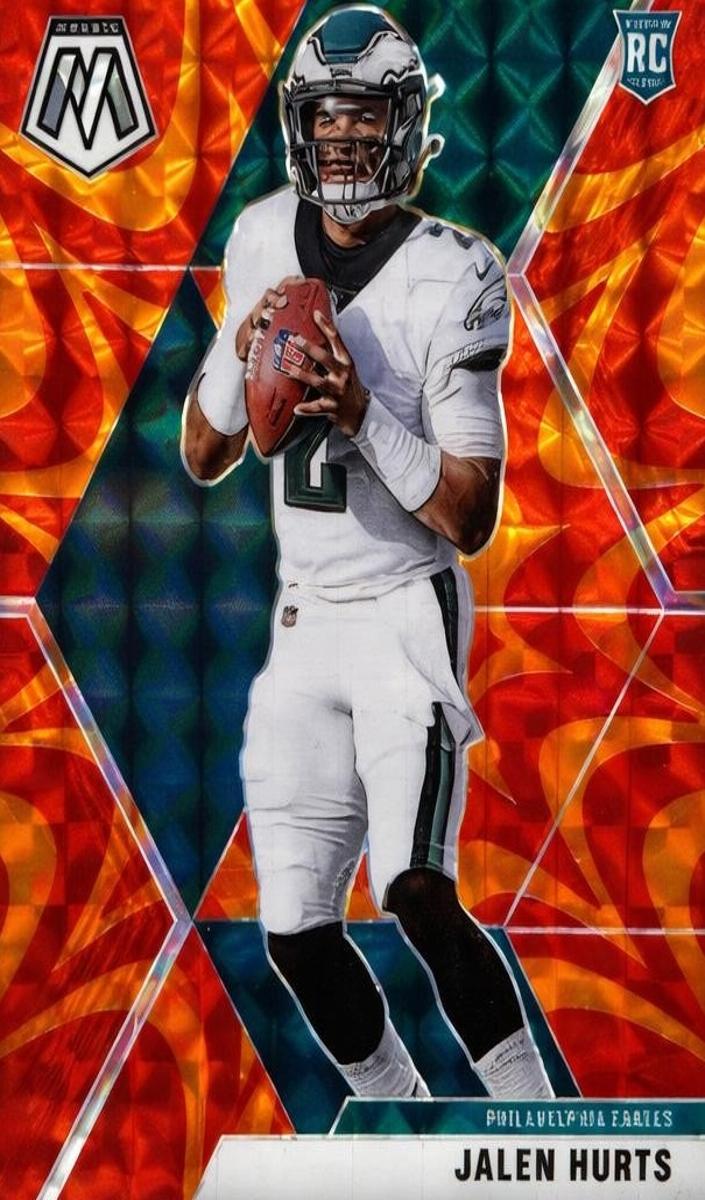 2020 Panini Mosaic Football Mosaic Reactive Gold Jalen Hurts #222 PSA 10