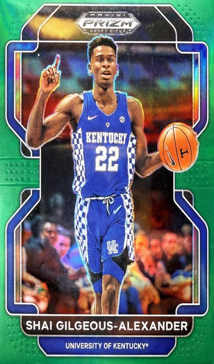 2022 Panini Prizm Draft Picks Basketball Green Shai Gilgeous-Alexander #43 PSA 9