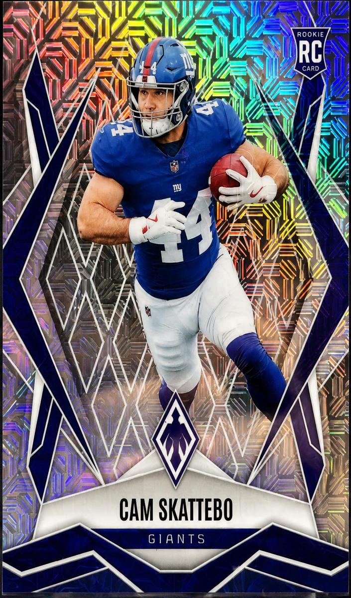 2025 Panini Phoenix Football Silver Mojo Cam Skattebo #168