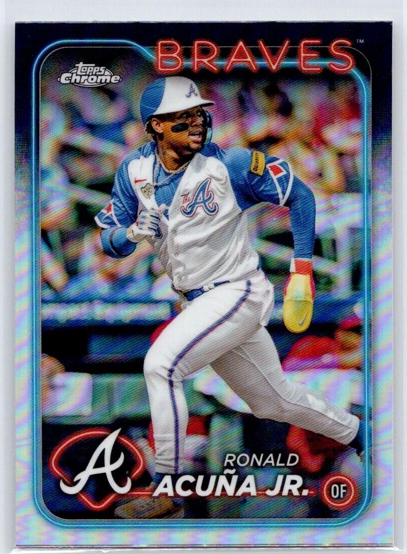 2024 Topps Chrome Baseball Refractor Ronald Acuna Jr. #250 PSA 9