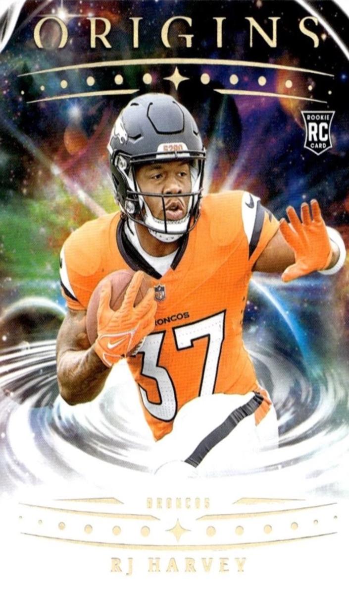 2025 Panini Origins Football RJ Harvey #141 PSA 8