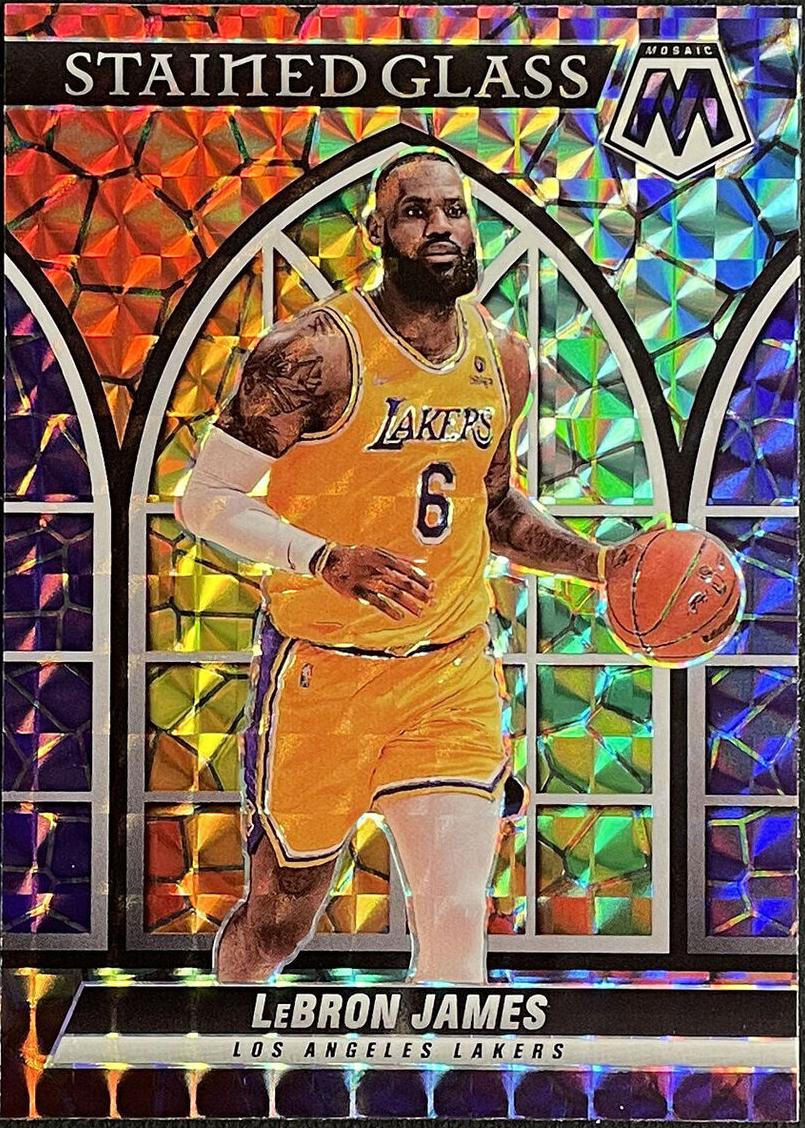 2021 Panini Mosaic Basketball LeBron James #1 PSA 9