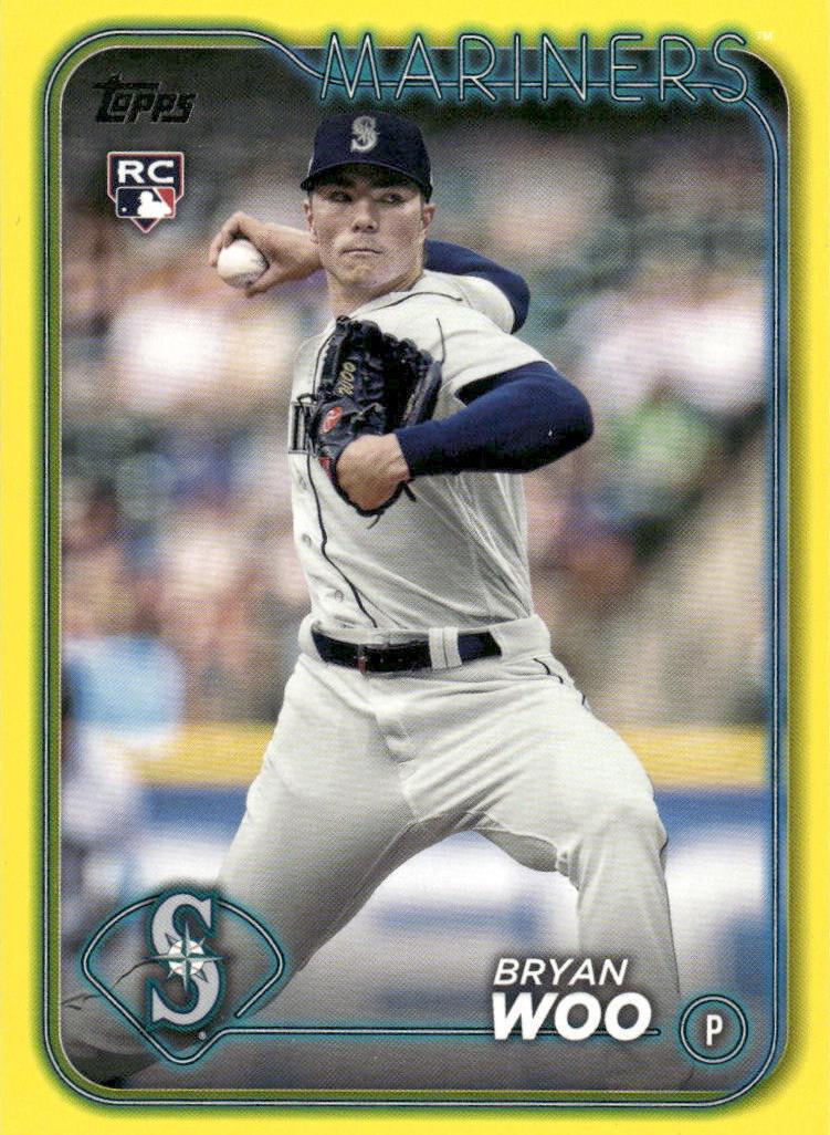 2024 Topps Baseball Yellow Bryan Woo #12 PSA 10