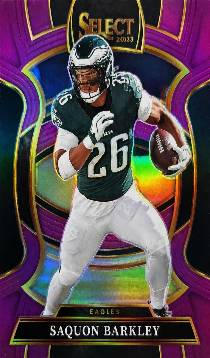 2025 Panini Select Football Purple Saquon Barkley #90