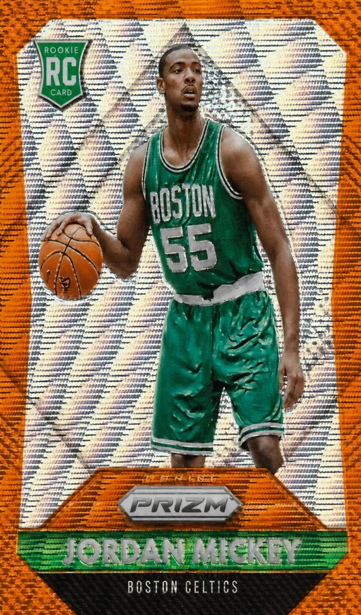 2015 Panini Prizm Basketball Orange Wave Prizms Jordan Mickey #341
