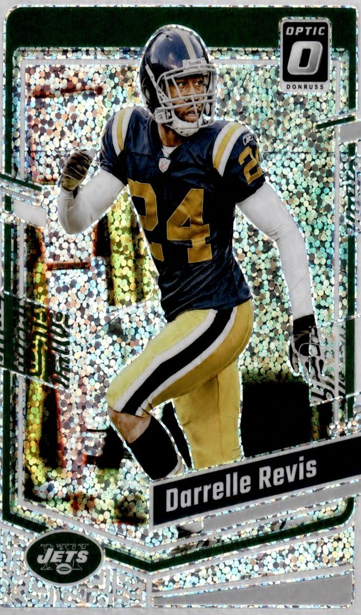 2023 Donruss Optic Football White Sparkle Darrelle Revis #152 PSA 8.5