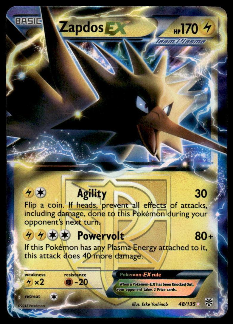2013 Pokemon Black & White Plasma Storm Zapdos #48