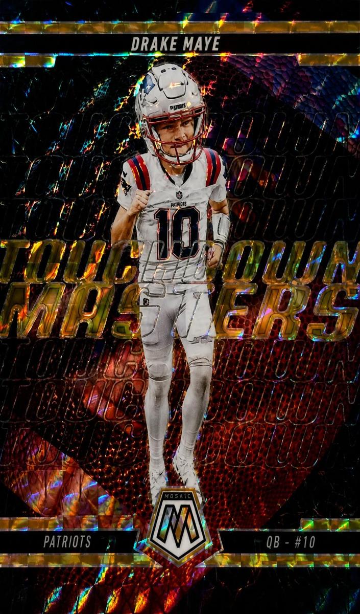 2025 Panini Mosaic Football Reactive Yellow Drake Maye #9