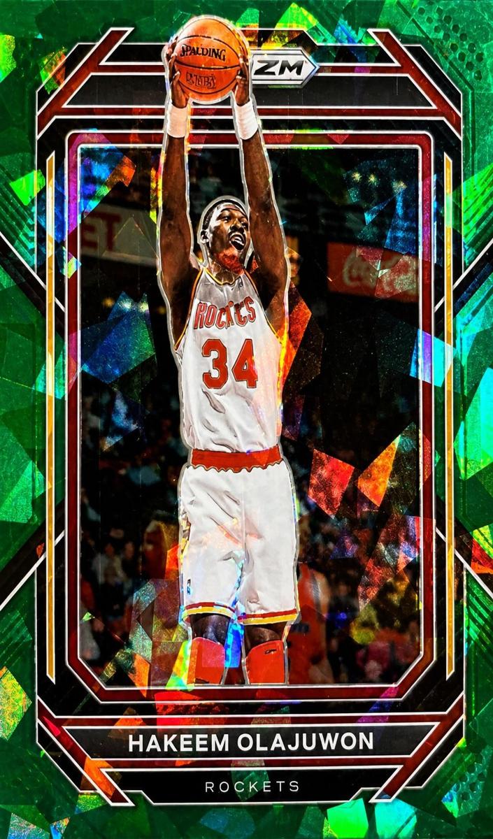 2022 Panini Prizm Basketball Green Ice Hakeem Olajuwon #290
