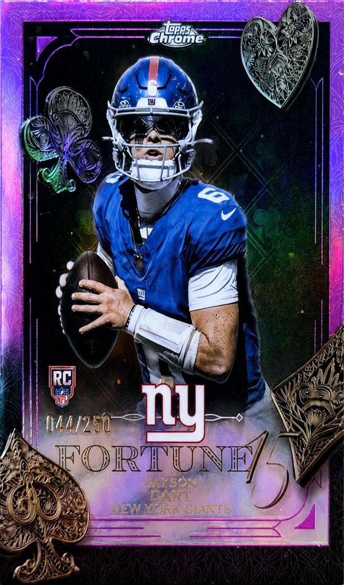 2025 Topps Chrome Football Pink Refractor Jaxson Dart #F15-23
