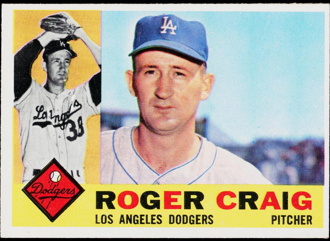 1960 Topps Baseball Roger Craig #62 PSA 6